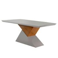 Sala jantar tampo em Mdf 6 Cadeiras creme,off white e imbuia - 5