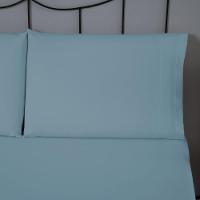 Jogo De Lençol Dia A Dia Liso 3 Peças Casal 80% Algodão - 20% Poliéster Percal 140 Fios Cor:azul - 3