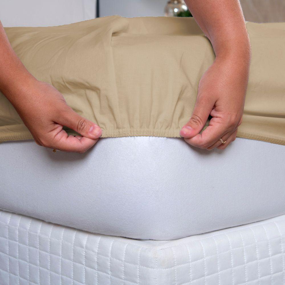 Jogo De Lençol Ponto Palito Simples 3 Peças Queen 80% Algodão - 20% Poliéster Percal 140 Fios Cor:azul - 3