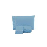 Jogo De Lençol Ponto Palito Simples 3 Peças Queen 80% Algodão - 20% Poliéster Percal 140 Fios Cor:azul - 1