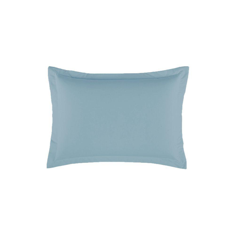 Porta Travesseiro Dia A Dia 1 Peça 70cm X 50cm 80% Algodão - 20% Poliéster Percal 140 Fios Cor:azul - 1