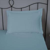 Porta Travesseiro Dia A Dia 1 Peça 70cm X 50cm 80% Algodão - 20% Poliéster Percal 140 Fios Cor:azul - 3