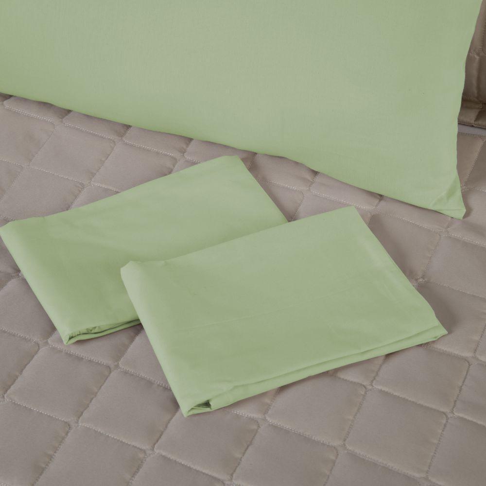 Capa Para Travesseiro Fofuxão 1 Peça 1,46m X 46cm 80% Algodão - 20% Poliéster Percal 140 Fios Com Zíper Cor:verde - 4