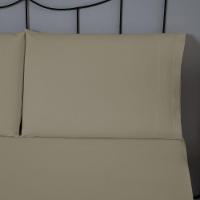 Jogo De Lençol Dia A Dia Liso 3 Peças King 80% Algodão - 20% Poliéster Percal 140 Fios Cor:cáqui - 4