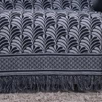 Xale Para Sofá Com Franja Luxor 1 Peça 2,10m X 1,35m 60% Algodão - 40% Poliéster Tecido Jacquard Cor:preto - 4