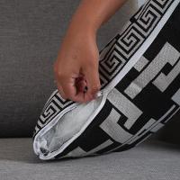 Capa Para Almofada Grécia 1 Peça 45cm X 45cm 60% Algodão - 40% Poliéster Tecido Jacquard Com Zíper Cor:preto - 4