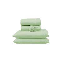 Jogo De Lençol Ponto Palito Completo 4 Peças King 80% Algodão - 20% Poliéster Percal 140 Fios Cor:verde - 1