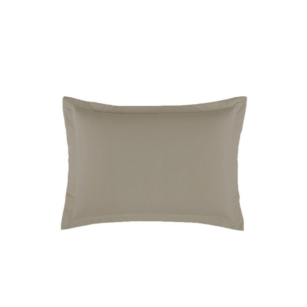 Porta Travesseiro Dia A Dia 1 Peça 70cm X 50cm 80% Algodão - 20% Poliéster Percal 140 Fios Cor:cáqui - 1