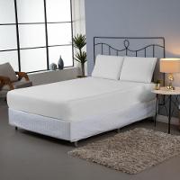 Jogo De Lençol Dia A Dia Liso 3 Peças King 80% Algodão - 20% Poliéster Percal 140 Fios Cor:branco - 2