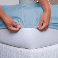 Jogo De Lençol Ponto Palito Simples 3 Peças King 80% Algodão - 20% Poliéster Percal 140 Fios Cor:azul - 4