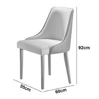 Sala De Jantar Ane 220cm 8 Cadeiras Esmeralda Moderna Off/imbuia Off/turim Caramelo