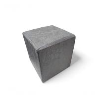 Mini Puff Banqueta Quadrado Cubo Decorativo Courino E Suede Cinza Suede - 3