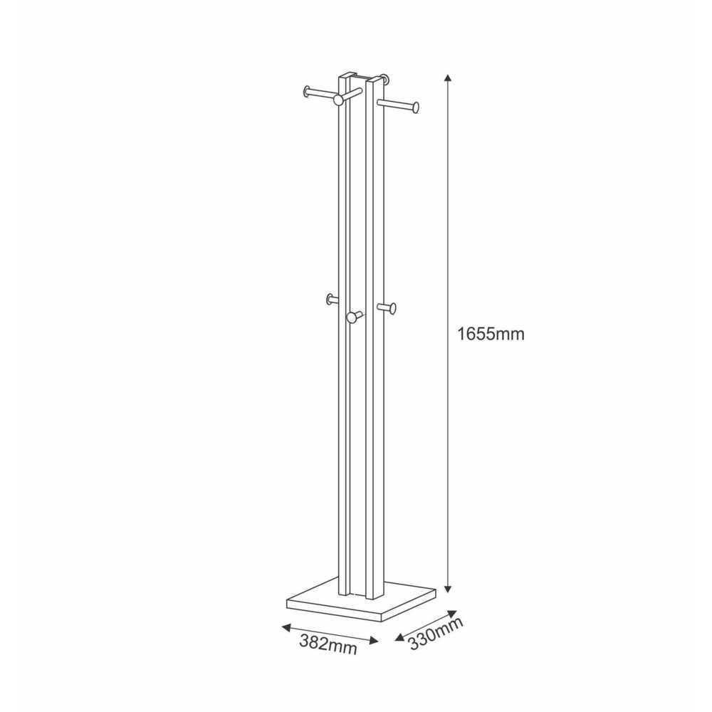 Cabideiro De Chão Multimóveis Vcr35004 Amêndoa/Branco Amêndoa/Branco - 4