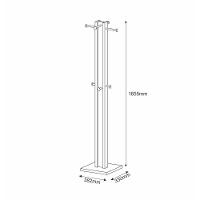 Cabideiro De Chão Multimóveis Vcr35004 Amêndoa/Branco Amêndoa/Branco