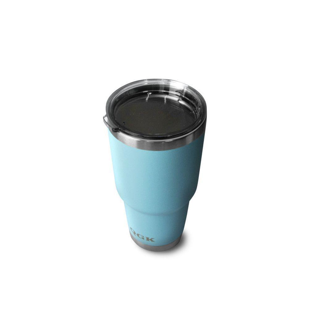 Copo Térmico Tumbler 30 Oz 887 Ml Qgk Azul Half Com Tampa - 3