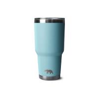 Copo Térmico Tumbler 30 Oz 887 Ml Qgk Azul Half Com Tampa - 1