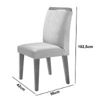 Sala De Jantar Mesa Olímpia 120cm Mdf Canto Reto Com 4 Cadeiras Athenas Marrom, Grafite E Imbuia