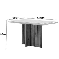 Sala De Jantar Mesa Olímpia 120cm Mdf Canto Reto Com 4 Cadeiras Athenas Marrom, Grafite E Imbuia - 5