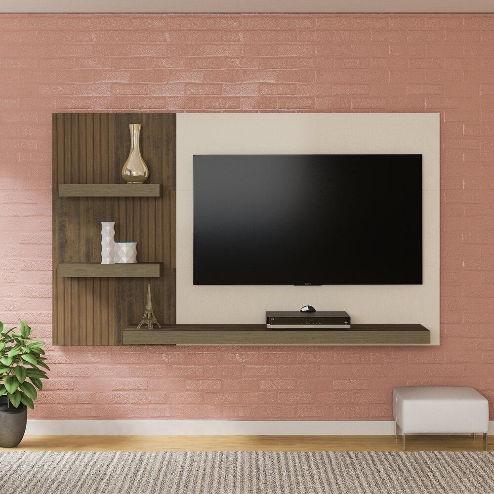 Painel Com Suporte Tv 50" Multimóveis Cr45154 Pinho/Off White Pinho/Off White - 2