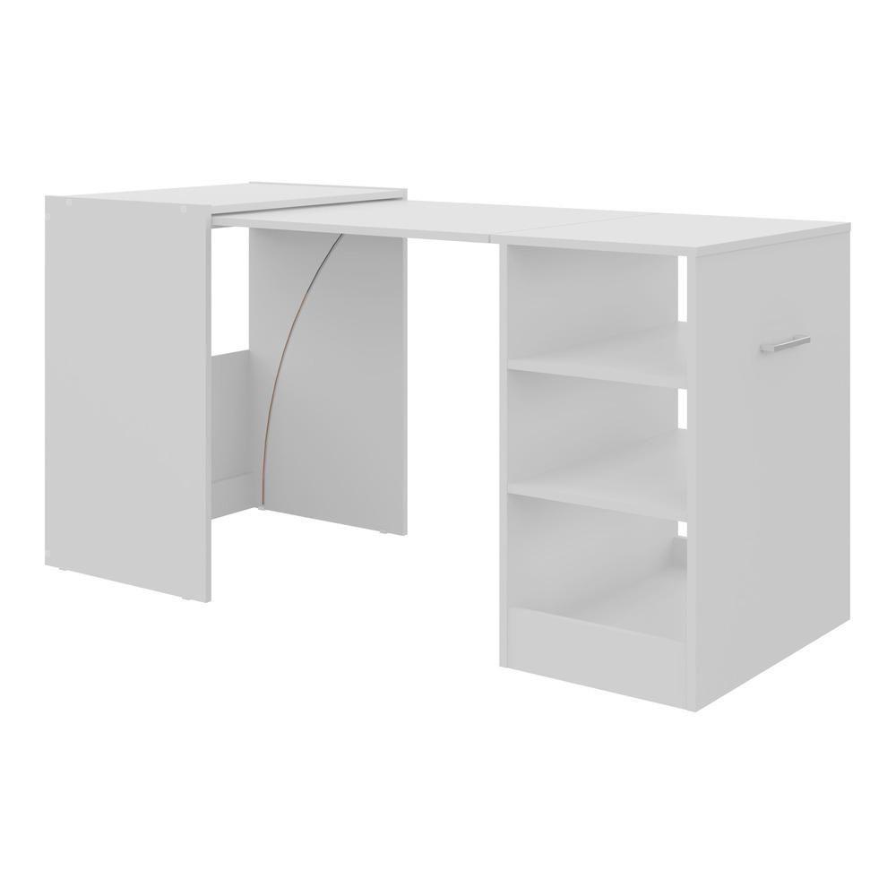 Aparador Bar Com Mesa Dobrável Multimóveis Ibiza Branco - 2