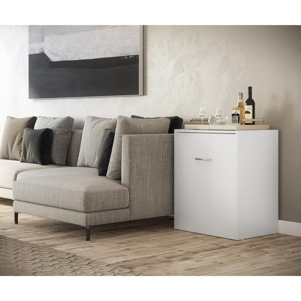 Aparador Bar Com Mesa Dobrável Multimóveis Ibiza Branco - 3