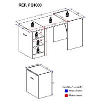 Aparador Bar Com Mesa Dobrável Multimóveis Ibiza Branco - 7