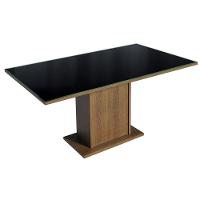 Conjunto Sala De Jantar Mesa Tampo De Vidro 6 Cadeiras Geórgia Madesa Rustic Preto Oxford - 5