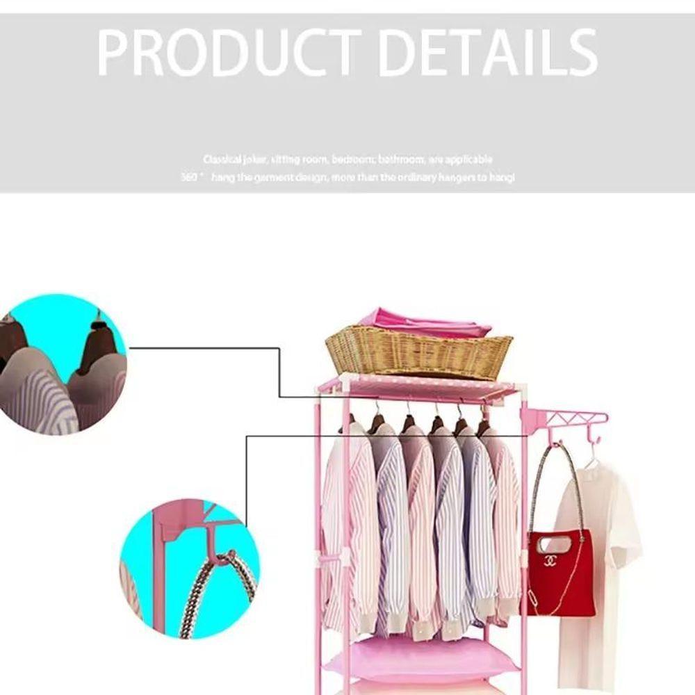 Arara Roupas Com Cabideiro, Sapateira E 3 Prateleiras - 2