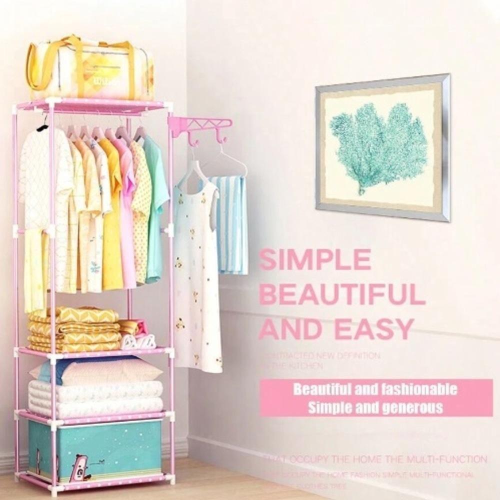 Arara Roupas Com Cabideiro, Sapateira E 3 Prateleiras - 3