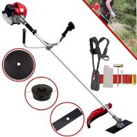 Roçadeira A Gasolina Anmax Cg430 Tb 43cc 2hp + Lamina 80 Dentes Similar A Tekna, Toyama, Vulcan, Branco, Garthen... - 2