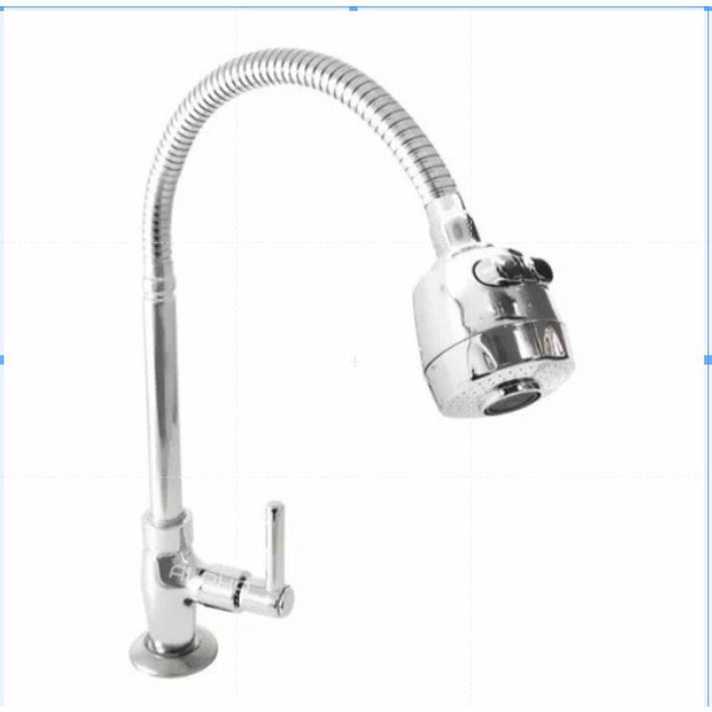 Torneira Gourmet Monocomando De Cozinha Tubo Bica Móvel Flexível De Mesa Arejador Modelo:bancada - 1