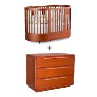 Quarto Bebê Completo Com Berço E Cômoda Coleção Wave Divicar Mel - 1