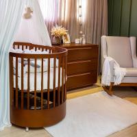 Quarto Bebê Completo Com Berço E Cômoda Coleção Wave Divicar Mel - 3