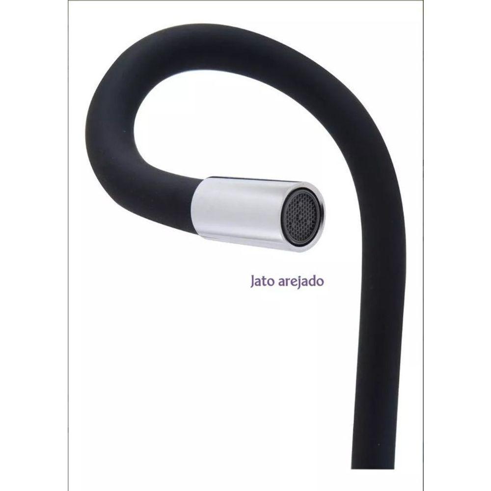 Torneira Gourmet C61 Flexível De Cozinha Preta 1-4 De Volta - 5