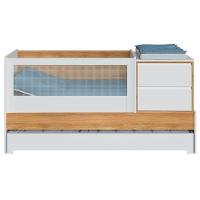 Berço Multifuncional Com Cômoda Acoplada + Colchão Coleção Sol E Mar Branco Carvalho Treviso - 5