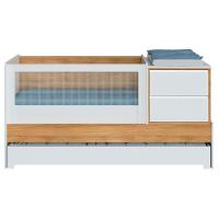 Berço Multifuncional Com Cômoda Acoplada + Colchão Coleção Sol E Mar Branco Carvalho Treviso - 6