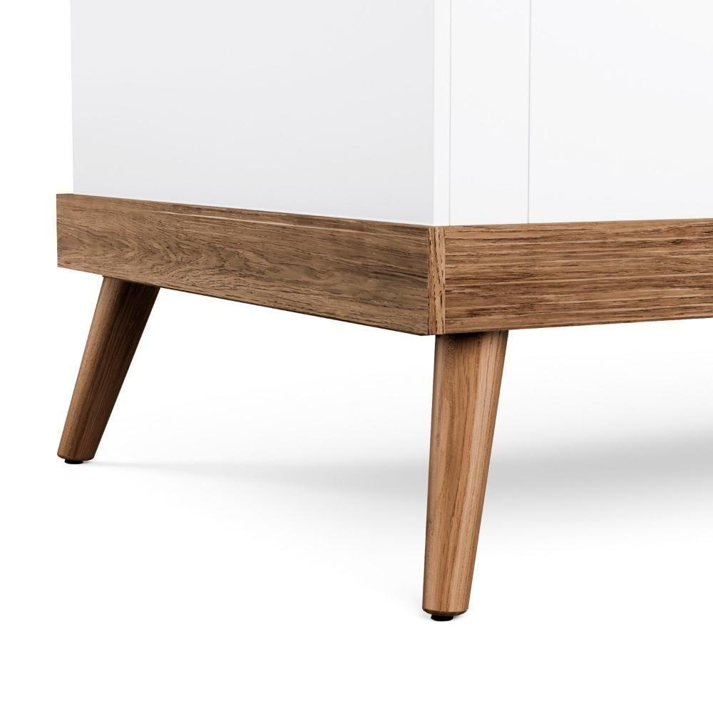 Berço Retrô Mini Cama 2 Em 1 Com Colchão Canção De Ninar Branco - 5