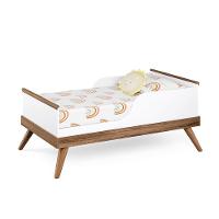 Berço Retrô Mini Cama 2 Em 1 Com Colchão Canção De Ninar Branco