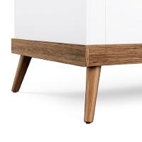 Berço Retrô Mini Cama 2 Em 1 Com Colchão Canção De Ninar Branco - 5