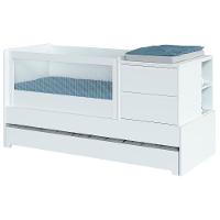 Berço Multifuncional Sol E Mar Com Cômoda 7 Em 1 Divicar Branco - 8