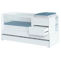 Berço Multifuncional Sol E Mar Com Cômoda 7 Em 1 Divicar Branco - 9