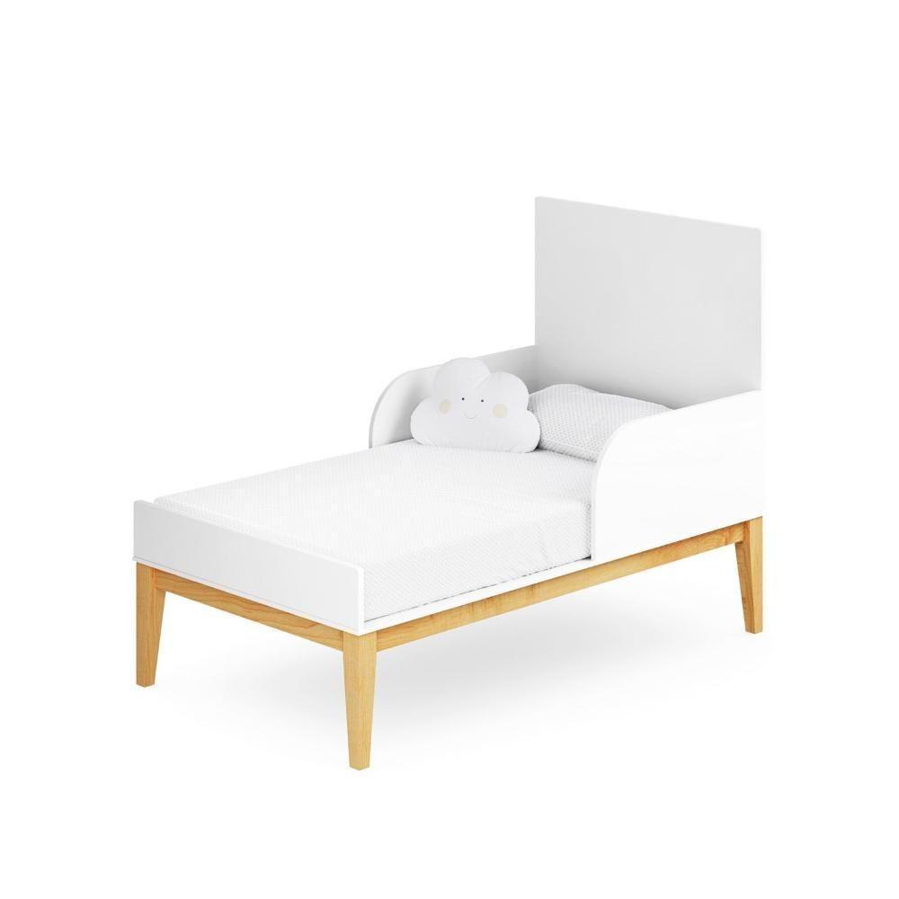 Berço Retrô Mini Cama 2 Em 1 Com Colchão Amor Perfeito Branco - 7