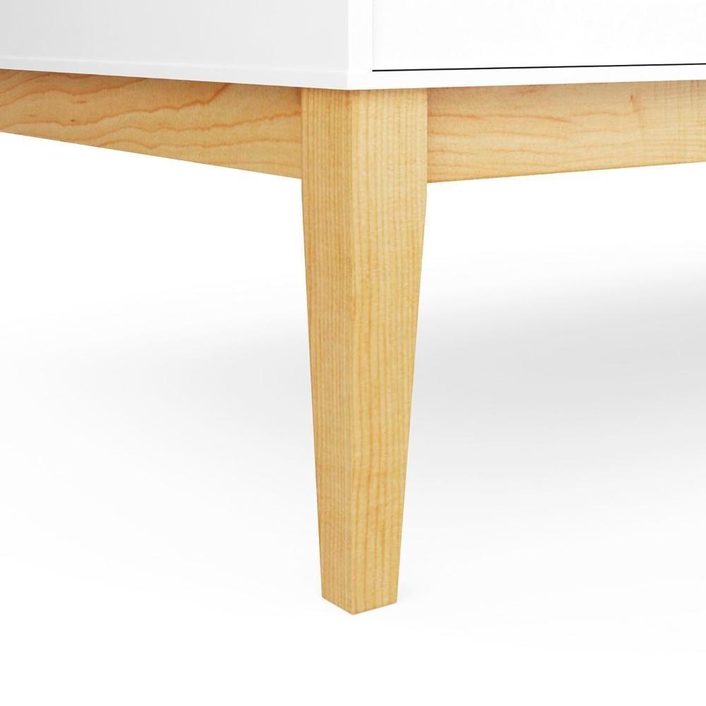 Berço Retrô Mini Cama 2 Em 1 Com Colchão Amor Perfeito Branco - 9