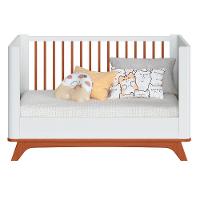 Berço Redondo 2 Em 1 Mini Cama Com Colchão Coleção Sambalelê Mel Branco - 2