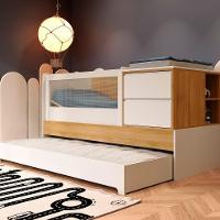 Berço Multifuncional Sol E Mar Com Cômoda 7 Em 1 Divicar Branco Carvalho Treviso - 2