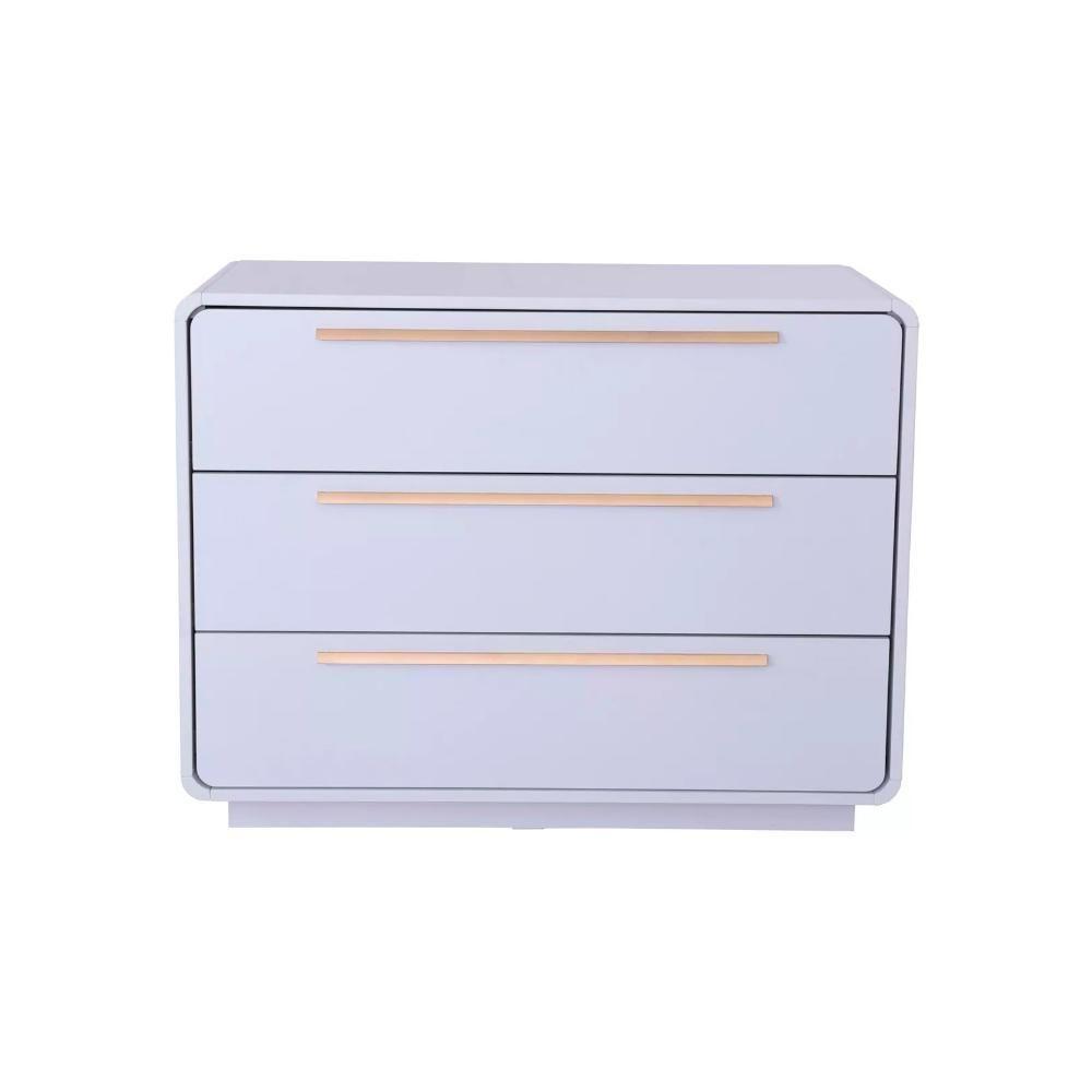 Quarto Bebê Completo Com Berço E Cômoda Coleção Wave Divicar Branco - 7