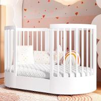 Quarto Bebê Completo Com Berço E Cômoda Coleção Wave Divicar Branco - 5