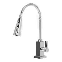 Torneira Gourmet De Cozinha Bancada Metal Flexível Quadrada 1-4 De Volta - 1