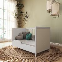 Quarto Bebê Completo Berço E Cômoda Fofura Rattan Provençal Branco - 3