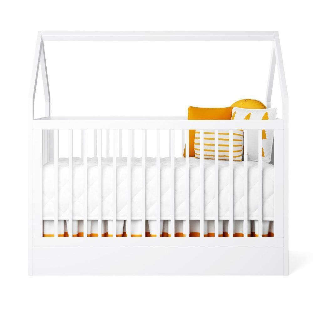 Berço Montessoriano Casinha Com Colchão Coleção Wood Divicar Branco - 5